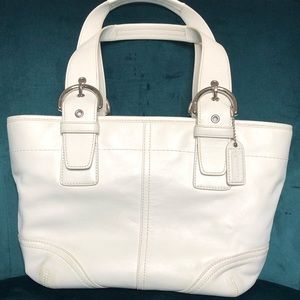 Coach White Leather Purse